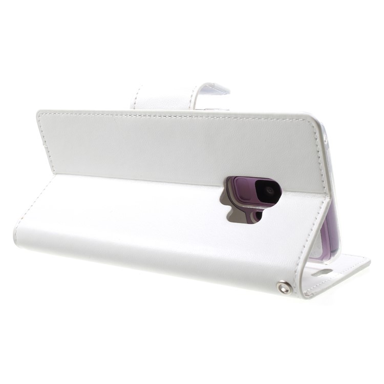 MERCURY GOOSPERY Sonata Diary Leather Wallet Stand Case for Samsung Galaxy S9 SM-G960 - White-5