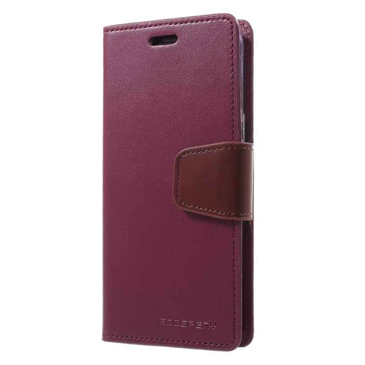 MERCURY GOOSPERY Sonata Diary Leather Wallet Stand Shell for Samsung Galaxy S9 SM-G960 - Wine Red-3