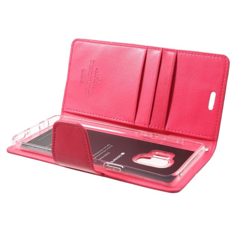 MERCURY GOOSPERY Sonata Diary Leather Wallet Stand Casing for Samsung Galaxy S9 SM-G960 - Rose-6