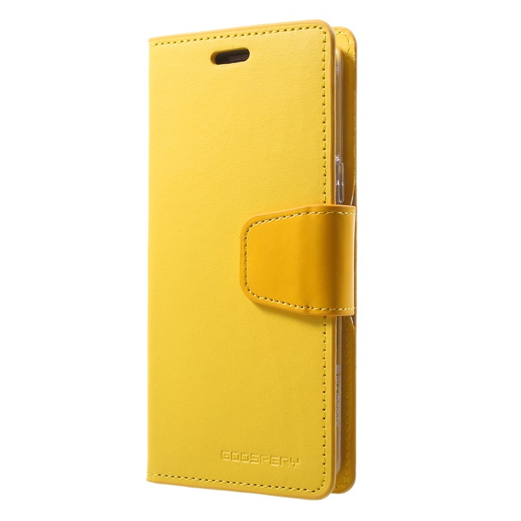 MERCURY GOOSPERY Sonata Diary Leather Wallet Stand Cell Phone Cover for Samsung Galaxy S9 SM-G960 - Yellow-3