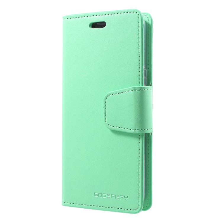 MERCURY GOOSPERY Sonata Diary Leather Wallet Stand Cell Phone Case for Samsung Galaxy S9 SM-G960 - Cyan-3
