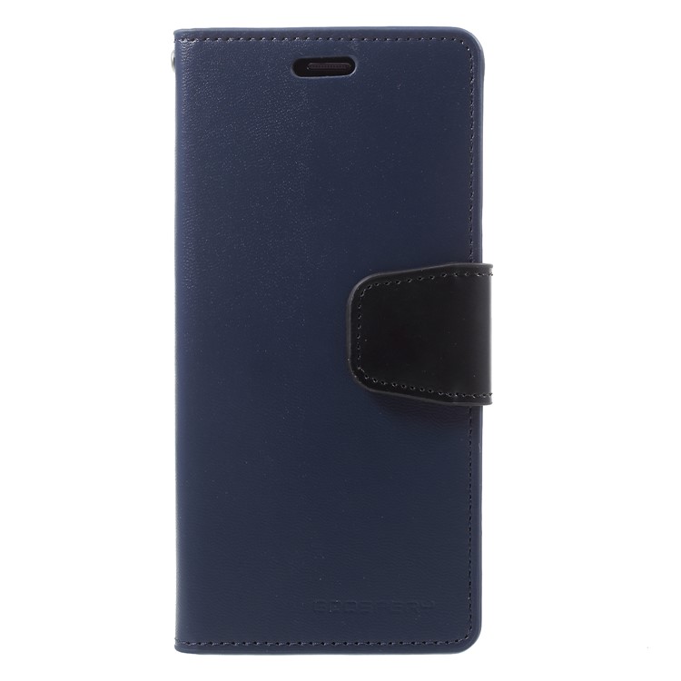 MERCURY GOOSPERY Sonata Diary Leather Wallet Stand Protective Cover for Samsung Galaxy S9 SM-G960 - Dark Blue-1