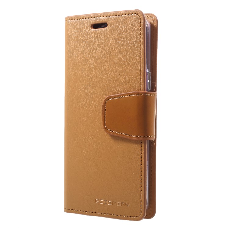 MERCURY GOOSPERY Sonata Diary Leather Wallet Stand Protective Shell for Samsung Galaxy S9 SM-G960 - Brown-3
