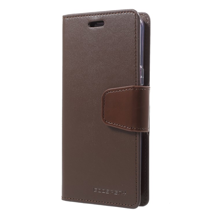 MERCURY GOOSPERY Sonata Diary Leather Wallet Stand Protective Casing for Samsung Galaxy S9 SM-G960 - Coffee-3