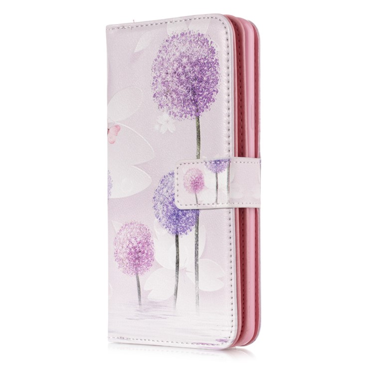 Patterned 9 Card Slots Wallet Leather Stand Case for Samsung Galaxy S9+ SM-G965 - Dandelion-2