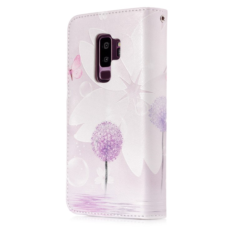 Patterned 9 Card Slots Wallet Leather Stand Case for Samsung Galaxy S9+ SM-G965 - Dandelion-3