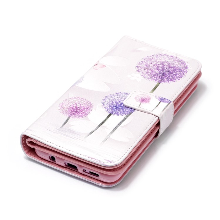 Patterned 9 Card Slots Wallet Leather Stand Case for Samsung Galaxy S9+ SM-G965 - Dandelion-5