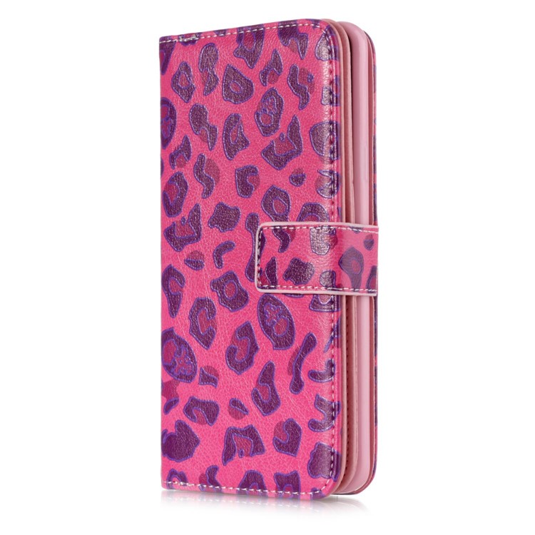 Patterned 9 Card Slots Leather Wallet Case for Samsung Galaxy S9+ SM-G965 - Rose Leopard Pattern-1