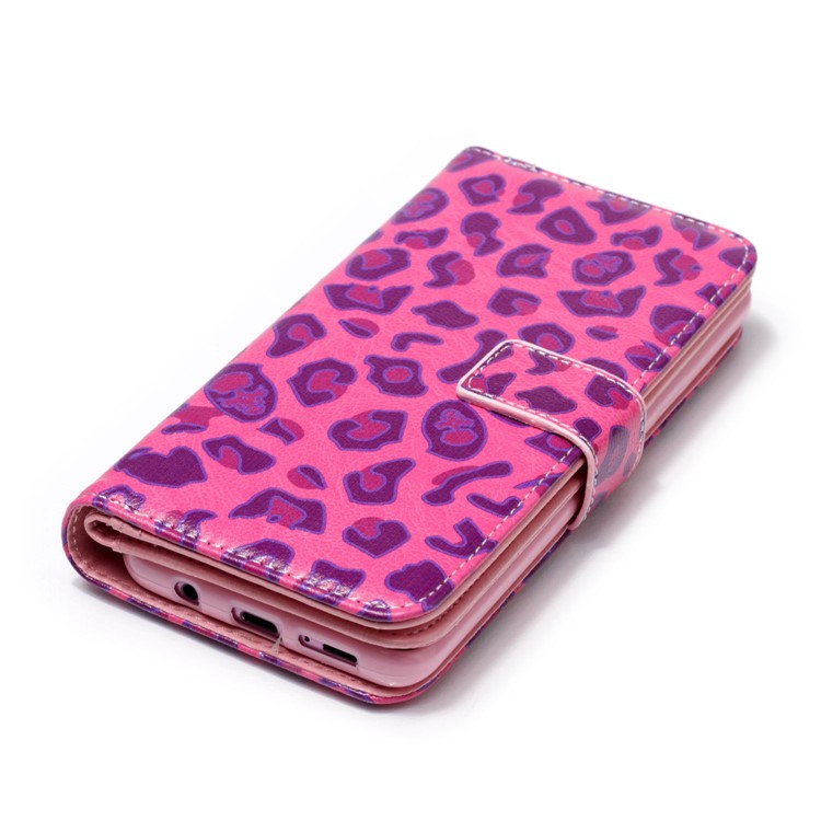 Patterned 9 Card Slots Leather Wallet Case for Samsung Galaxy S9+ SM-G965 - Rose Leopard Pattern-4
