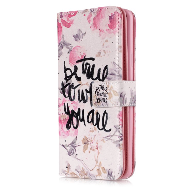 Patterned 9 Card Slots Wallet Leather Cell Phone Case for Samsung Galaxy S9+ SM-G965 - Be True to Who You Are-1