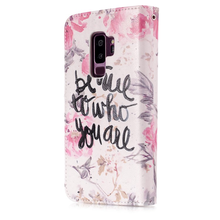 Patterned 9 Card Slots Wallet Leather Cell Phone Case for Samsung Galaxy S9+ SM-G965 - Be True to Who You Are-2
