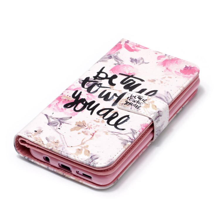 Patterned 9 Card Slots Wallet Leather Cell Phone Case for Samsung Galaxy S9+ SM-G965 - Be True to Who You Are-4
