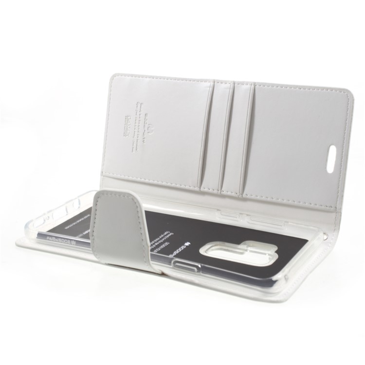 MERCURY GOOSPERY Sonata Diary Leather Wallet Stand Case for Samsung Galaxy S9 Plus SM-G965 - White-6