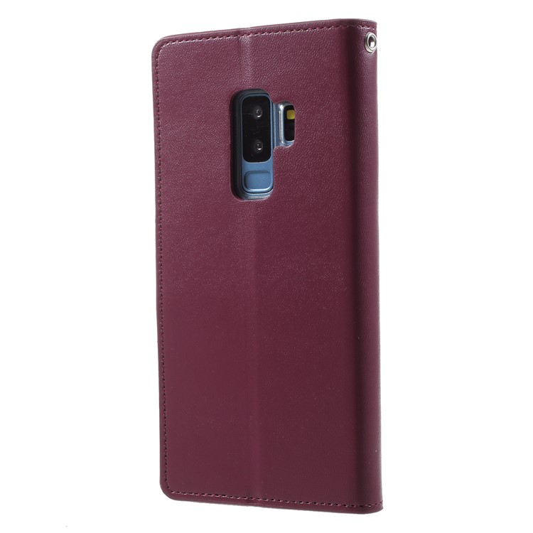 MERCURY GOOSPERY Sonata Diary Leather Wallet Stand Shell for Samsung Galaxy S9 Plus SM-G965 - Wine Red-2