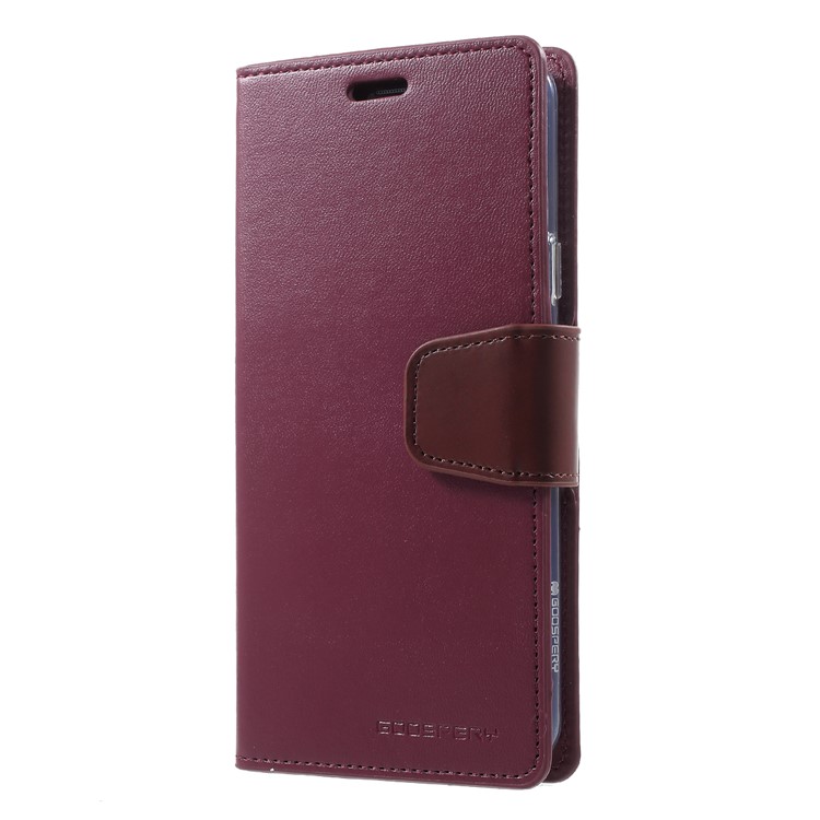 MERCURY GOOSPERY Sonata Diary Leather Wallet Stand Shell for Samsung Galaxy S9 Plus SM-G965 - Wine Red-3