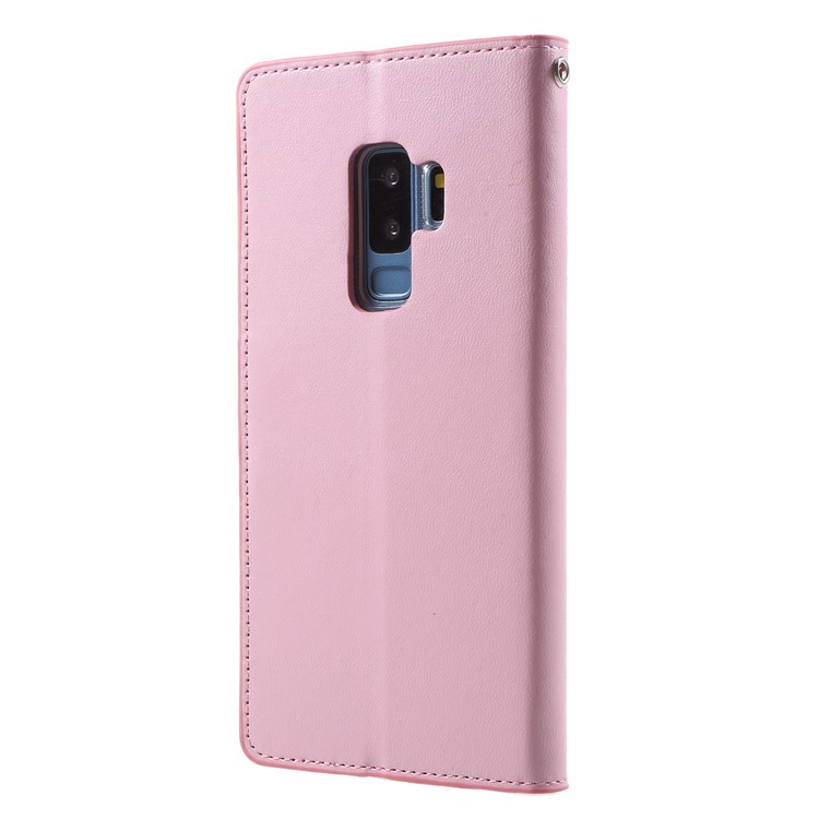 MERCURY GOOSPERY Sonata Diary Leather Wallet Stand Mobile Phone Cover for Samsung Galaxy S9+ SM-G965 - Pink-2