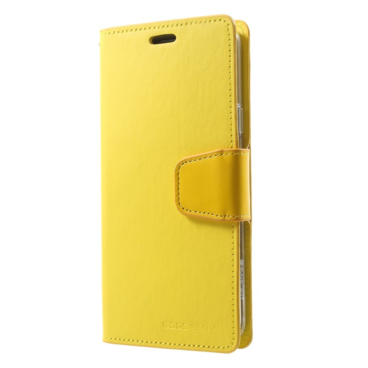 MERCURY GOOSPERY Sonata Diary Leather Wallet Stand Cell Phone Cover for Samsung Galaxy S9+ SM-G965 - Yellow-3