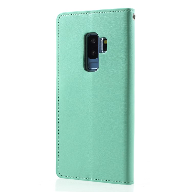 MERCURY GOOSPERY Sonata Diary Leather Wallet Stand Protective Casing for Samsung Galaxy S9+ SM-G965 - Cyan-2