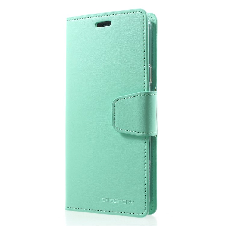 MERCURY GOOSPERY Sonata Diary Leather Wallet Stand Protective Casing for Samsung Galaxy S9+ SM-G965 - Cyan-3