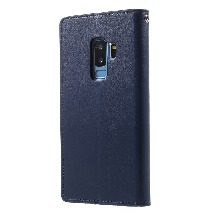 MERCURY GOOSPERY Sonata Diary Leather Wallet Stand Cover with Magnet for Samsung Galaxy S9+ SM-G965 - Dark Blue-2