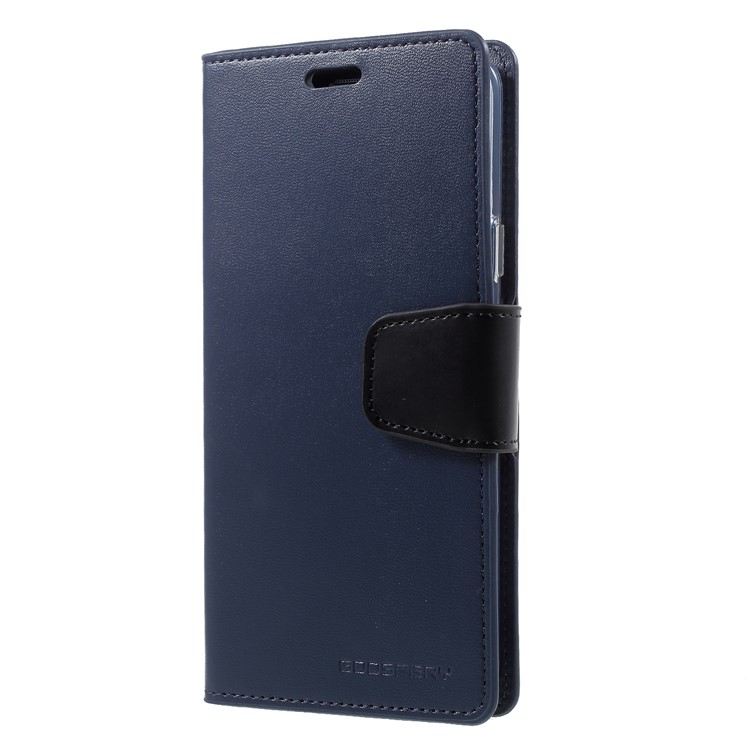 MERCURY GOOSPERY Sonata Diary Leather Wallet Stand Cover with Magnet for Samsung Galaxy S9+ SM-G965 - Dark Blue-3