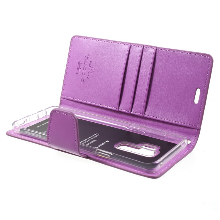 MERCURY GOOSPERY Sonata Diary Leather Magnetic Wallet Stand Cover for Samsung Galaxy S9+ SM-G965 - Purple-6