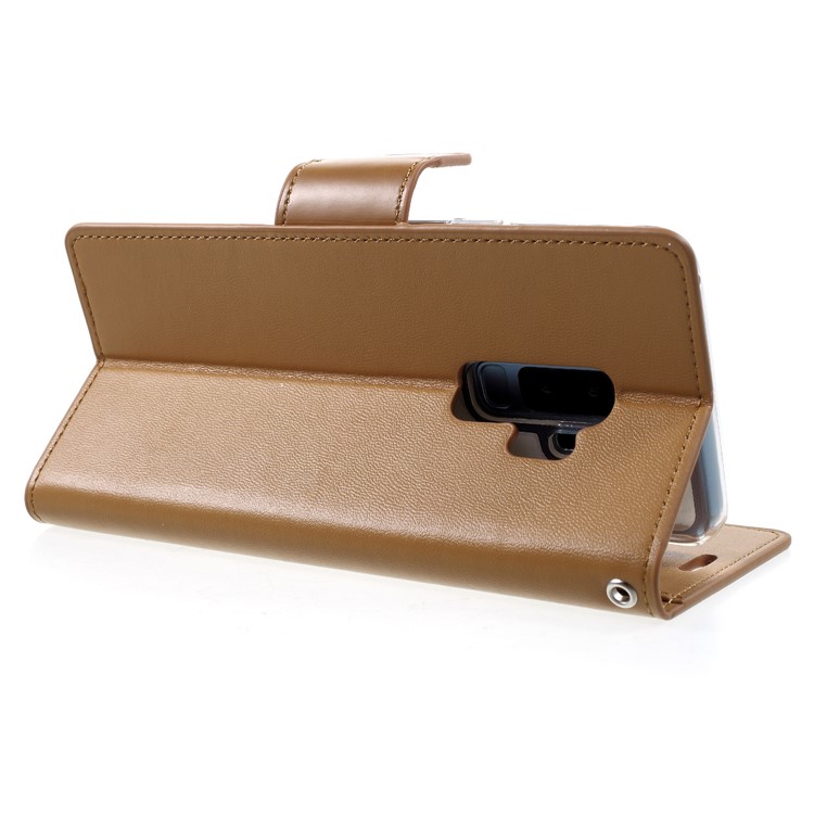 MERCURY GOOSPERY Sonata Diary Leather Magnetic Wallet Stand Case for Samsung Galaxy S9+ SM-G965 - Brown-5
