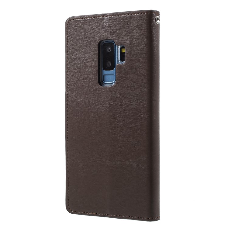 MERCURY GOOSPERY Sonata Diary Leather Wallet Stand Casing with Magnet for Samsung Galaxy S9+ SM-G965 - Coffee-2