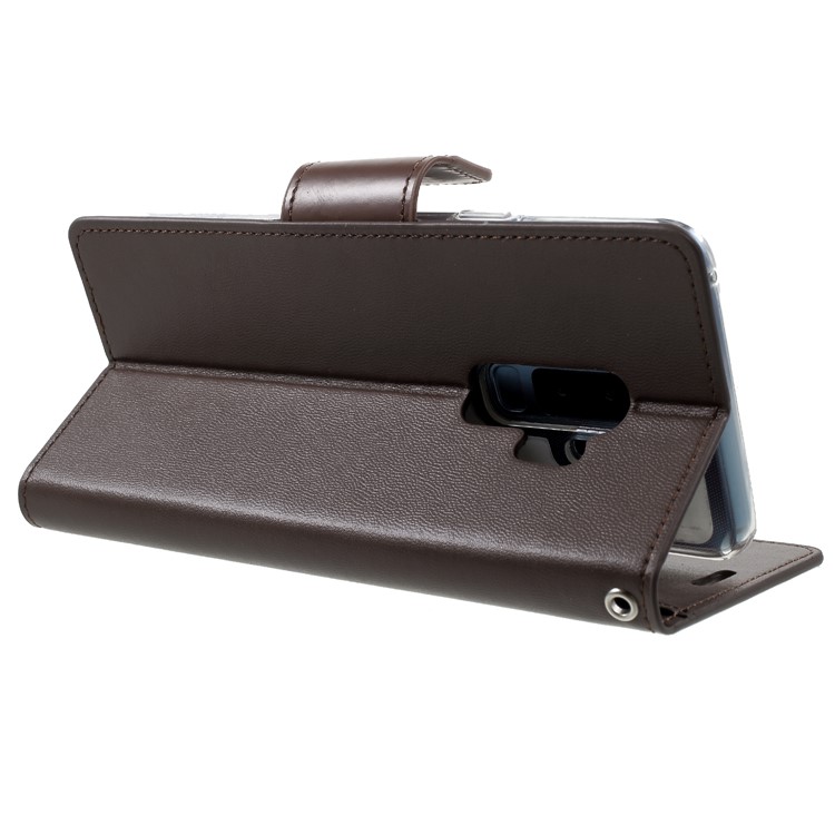 MERCURY GOOSPERY Sonata Diary Leather Wallet Stand Casing with Magnet for Samsung Galaxy S9+ SM-G965 - Coffee-5