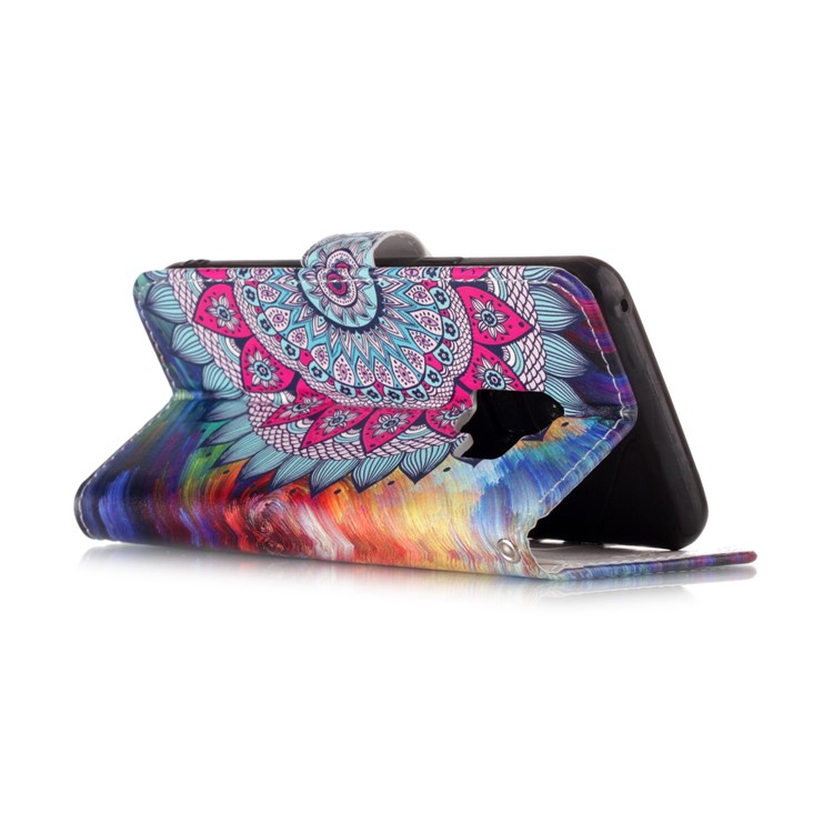 Printing Pattern Leather Wallet Case with Stand for Samsung Galaxy S9 G960 - Mandala Pattern-3