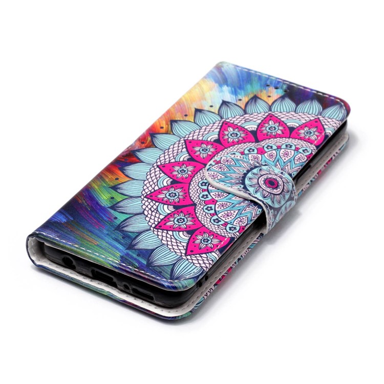 Printing Pattern Leather Wallet Case with Stand for Samsung Galaxy S9 G960 - Mandala Pattern-4