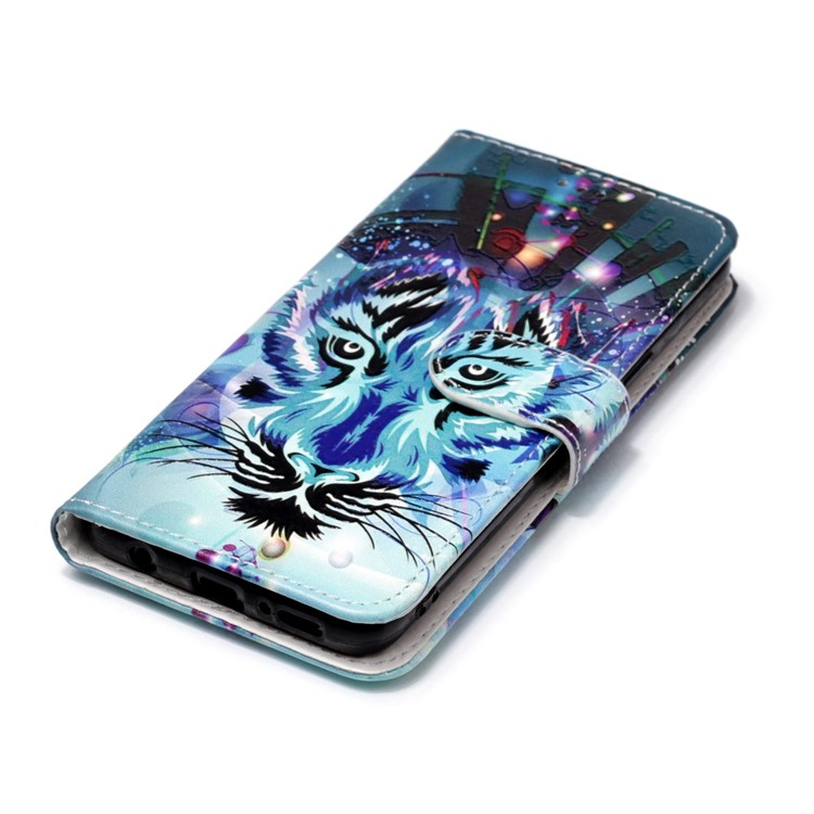 Pattern Printing Leather Wallet Mobile Phone Shell for Samsung Galaxy S9 G960 - Fierce Animal-4