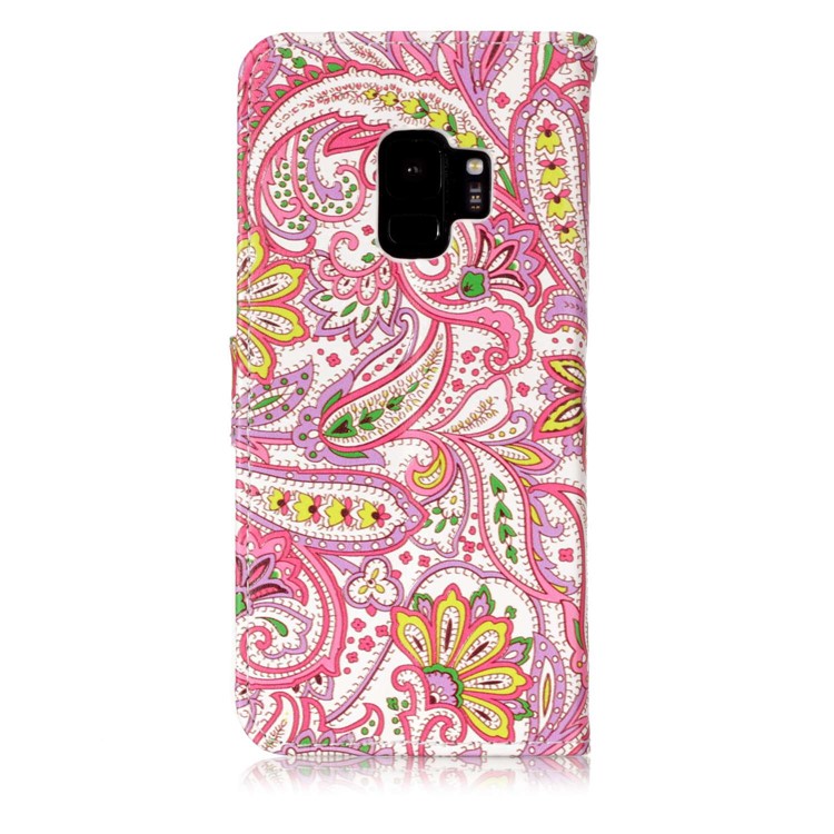 Pattern Printing Leather Wallet Folio Flip Cover for Samsung Galaxy S9 G960 - Beautiful Paisley Pattern-2