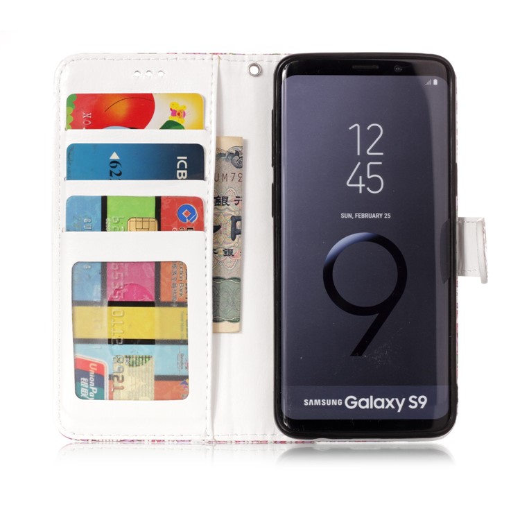 Pattern Printing Leather Wallet Folio Flip Cover for Samsung Galaxy S9 G960 - Beautiful Paisley Pattern-3