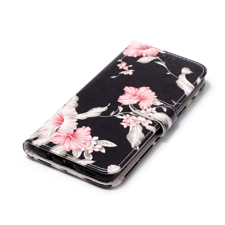 Pattern Printing Wallet Leather Cover Case for Samsung Galaxy S9+ SM-G965 - Pink Flowers-5