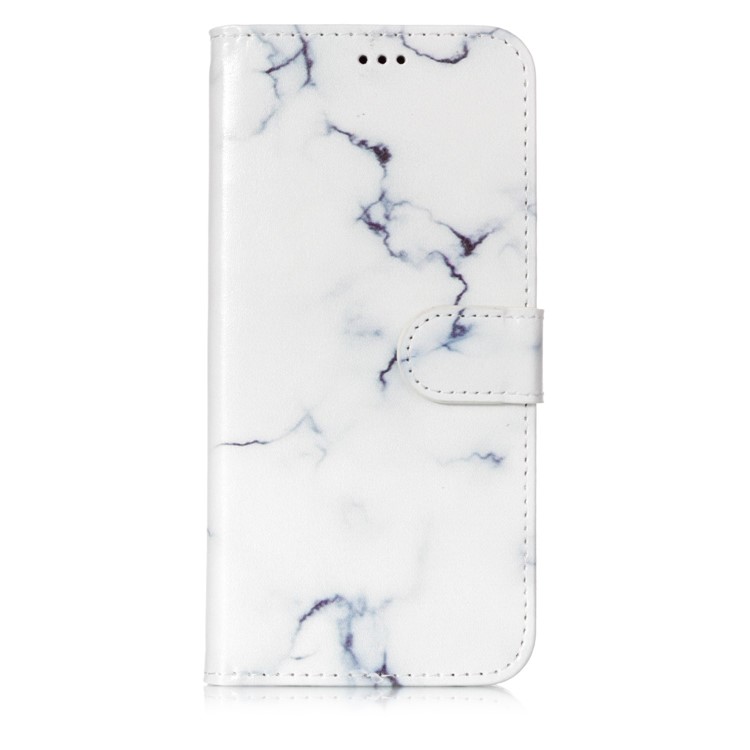 Pattern Printing Wallet Leather Case with Stand for Samsung Galaxy S9+ SM-G965 - White Marble-1