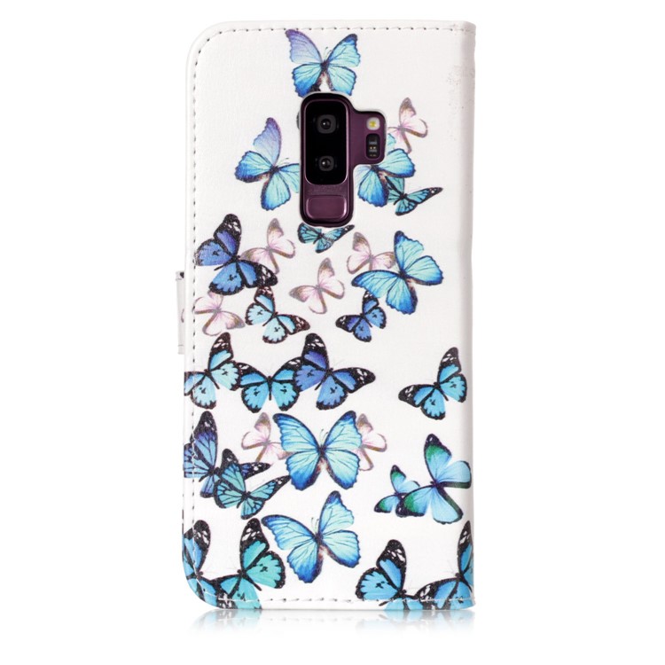 Pattern Printing Wallet Leather Cover with Stand for Samsung Galaxy S9+ SM-G965 - Flying Butterflies-2