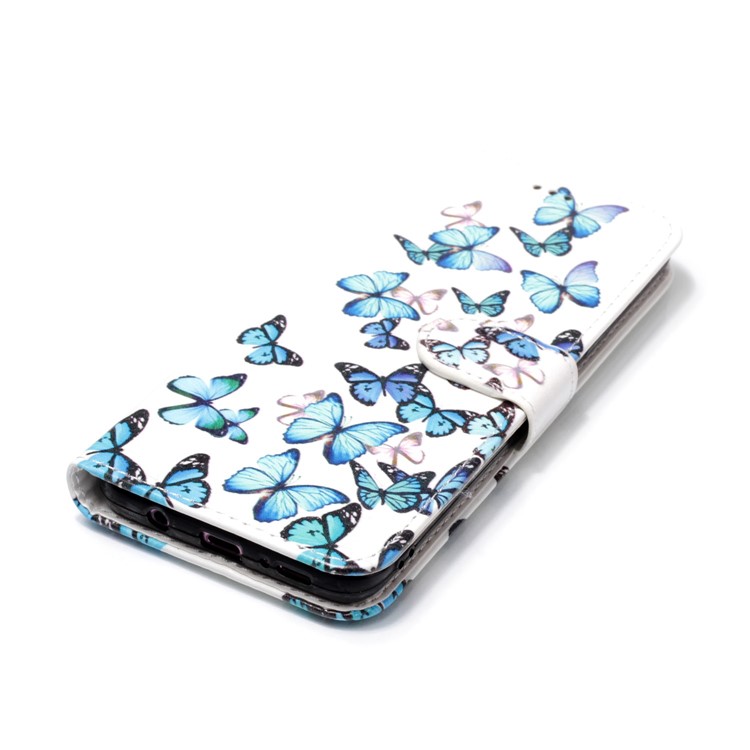 Pattern Printing Wallet Leather Cover with Stand for Samsung Galaxy S9+ SM-G965 - Flying Butterflies-5