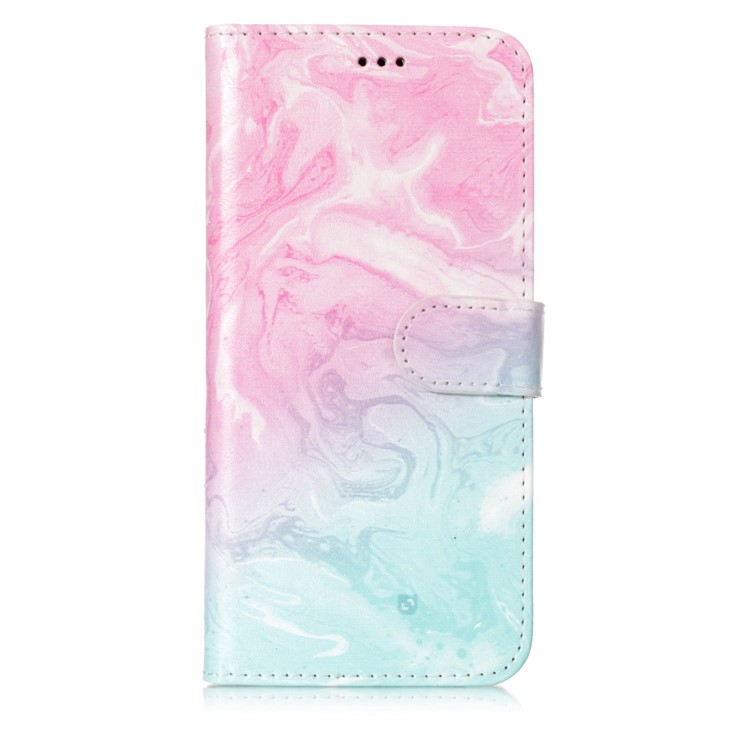 Pattern Printing Wallet Leather Cell Phone Case for Samsung Galaxy S9+ SM-G965 - Colorful Melt Rock-1