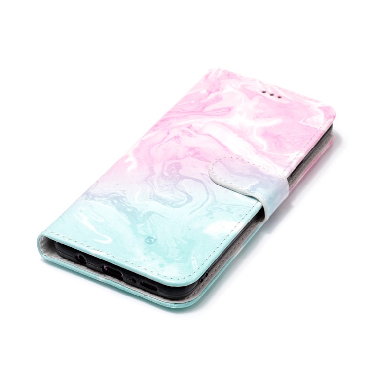 Pattern Printing Wallet Leather Cell Phone Case for Samsung Galaxy S9+ SM-G965 - Colorful Melt Rock-5