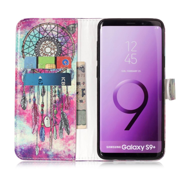 Pattern Printing Leather Stand Case with Card Slots for Samsung Galaxy S9+ SM-G965 - Dream Catcher-3