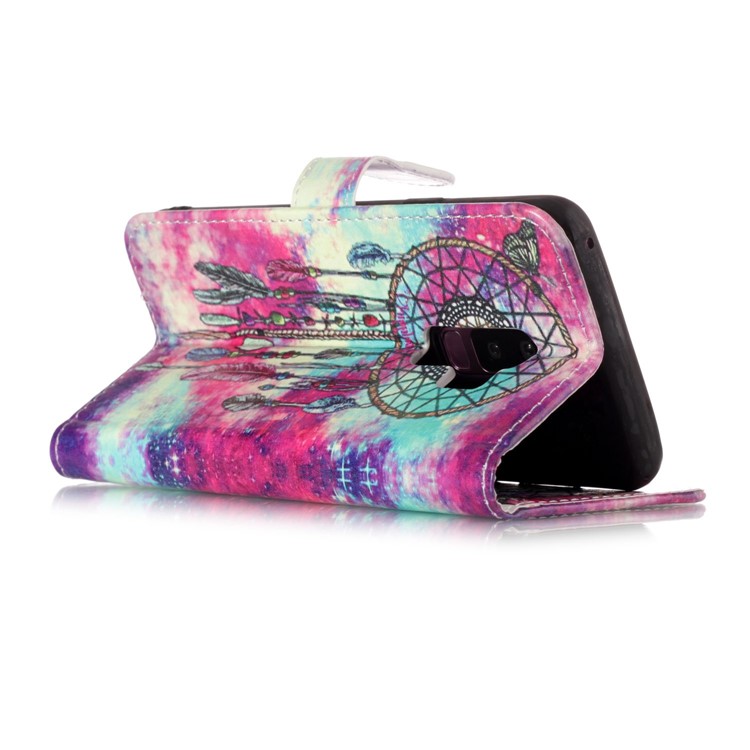 Pattern Printing Leather Stand Case with Card Slots for Samsung Galaxy S9+ SM-G965 - Dream Catcher-4