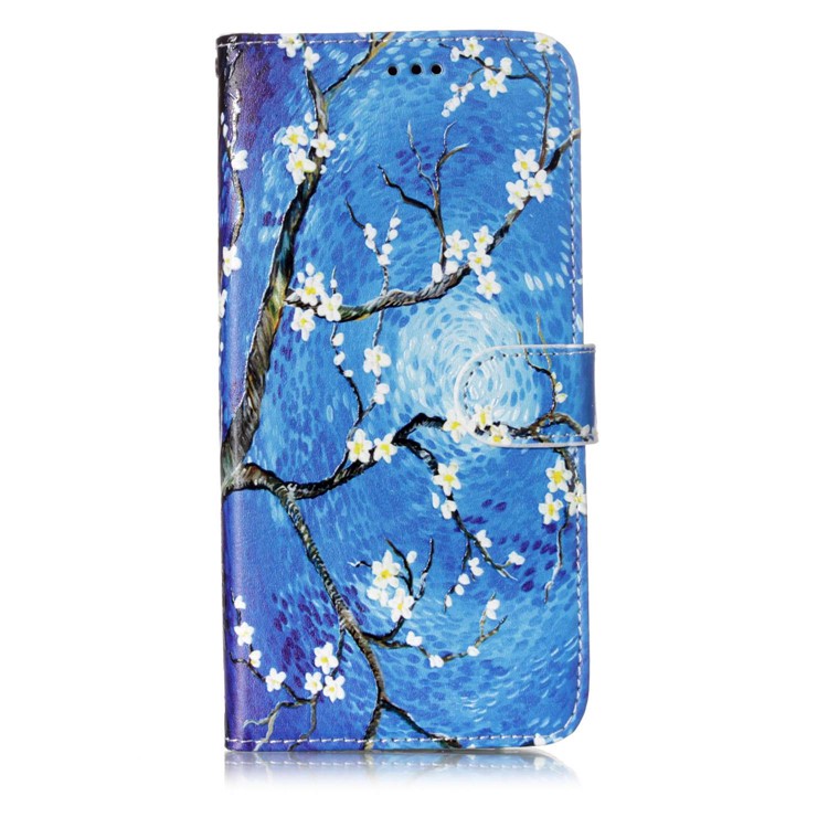 Pattern Printing Rubberized Leather Phone Shell for Samsung Galaxy S9+ G965 - Flowered Tree-1