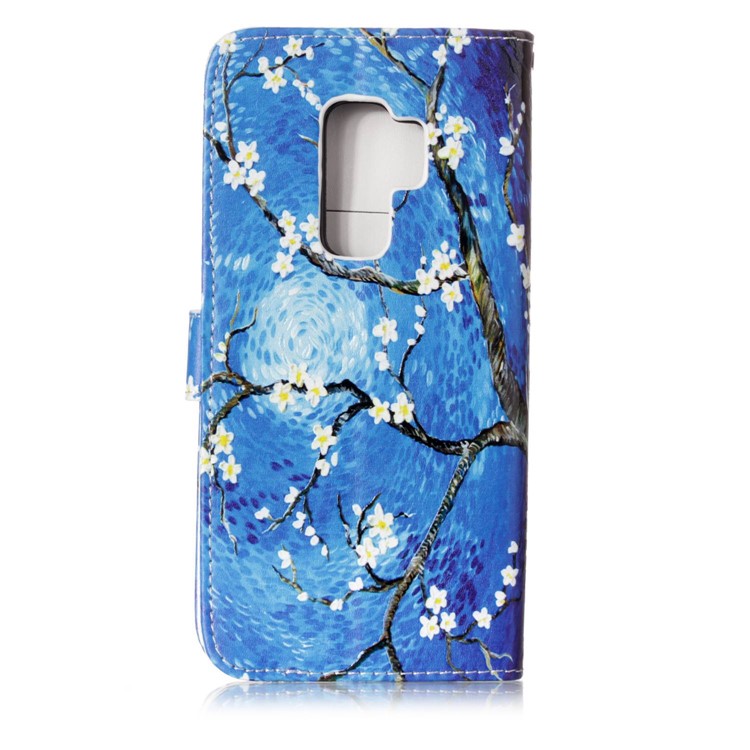 Pattern Printing Rubberized Leather Phone Shell for Samsung Galaxy S9+ G965 - Flowered Tree-2