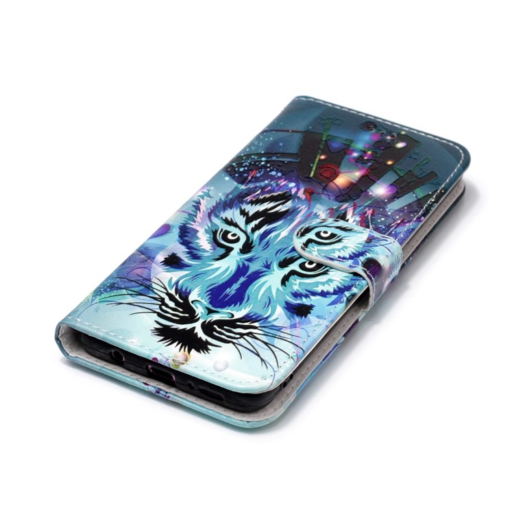 Rubberized Patterned PU Leather Mobile Shell for Samsung Galaxy S9+ G965 - Wolf-4