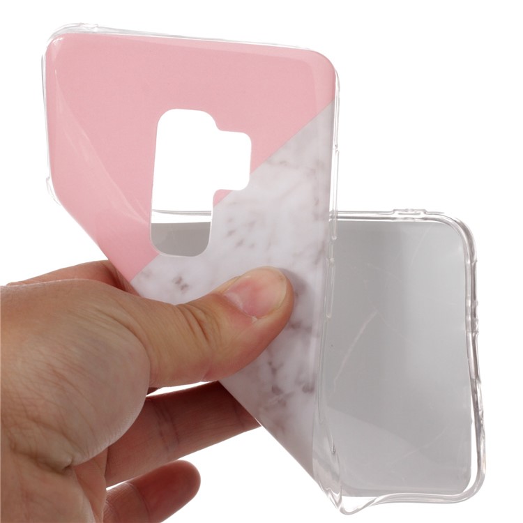 IMD Patterned TPU Phone Cover for Samsung Galaxy S9 Plus G965 - Splicing Marble Pattern-4