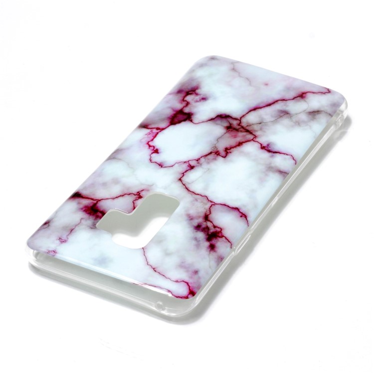 IMD Patterned TPU Jelly Cover for Samsung Galaxy S9 Plus G965 - Rose/White Marble-3