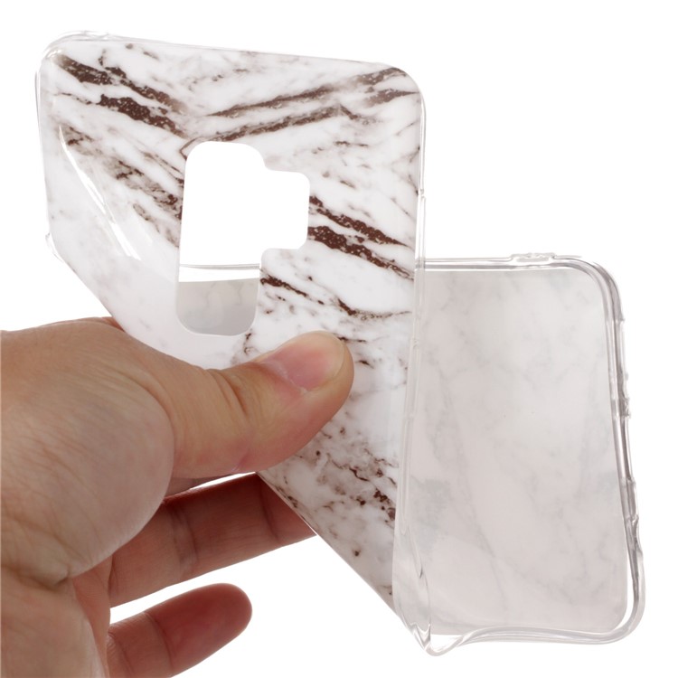 For Samsung Galaxy S9 Plus G965 IMD Patterned TPU Phone Case - Grey Marble-4