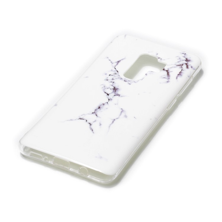 IMD Patterned TPU Phone Casing for Samsung Galaxy S9 Plus G965 - White Marble-2