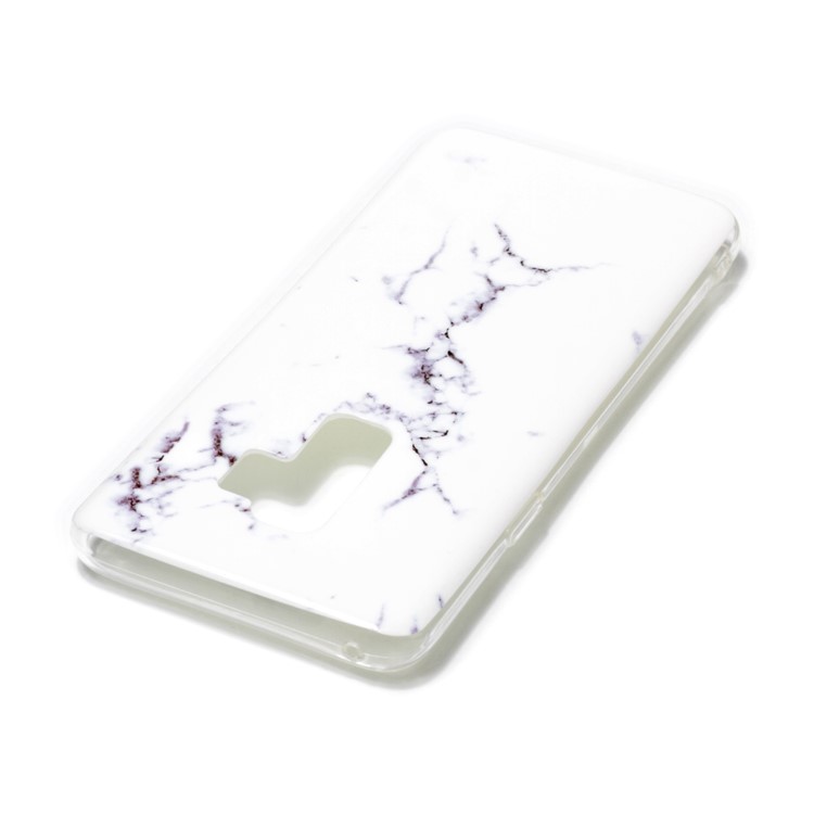 IMD Patterned TPU Phone Casing for Samsung Galaxy S9 Plus G965 - White Marble-3